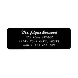 Etiqueta Endereço de devolução simples preto