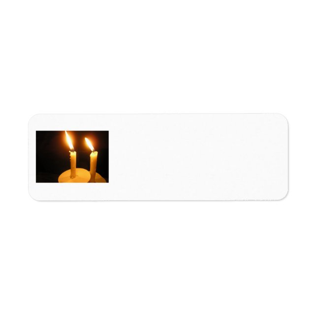 Etiqueta Endereço de devolução - Velas duplas acesas (Frente)