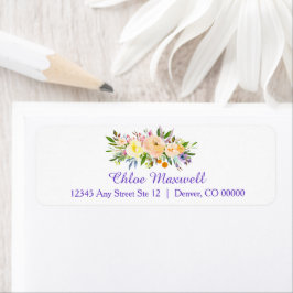 Etiqueta Endereço de devolução Willow e Floral