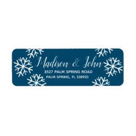 Etiqueta Endereço de dispersão de flocos de neve de Natal M