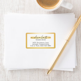 Etiqueta Endereço de Estilista com Logo de Pintura Minimali
