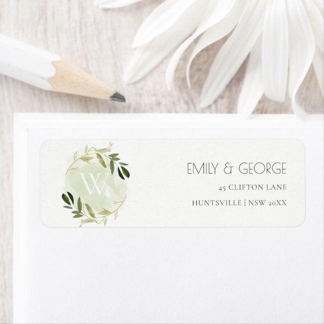 Etiqueta ENDEREÇO DE FERRAMENTA VERDE Dourada FOLIAGE WATER (Insitu)