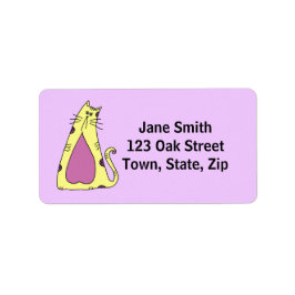 Etiqueta Endereço de Gato do Marshmallow