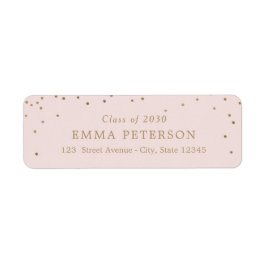 Etiqueta Endereço de Graduação de COR EDITÁVEL Delicioso