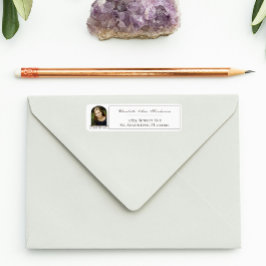 Etiqueta Endereço de Graduação de Foto do Quadro Boho Feath