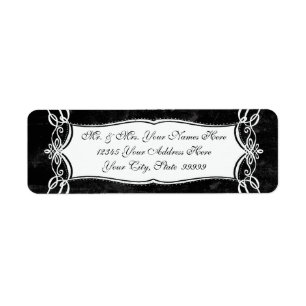 Etiqueta Endereço de harmonização do redemoinho rústico