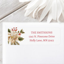 Endereço de Natal Floral de Férias