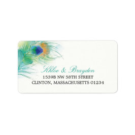 Etiqueta Endereço de Patilha de Aquarela