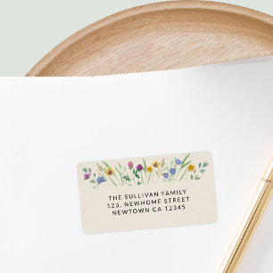 Etiqueta Endereço de Remessa de Flor Silvestre