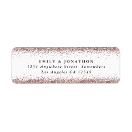 Etiqueta Endereço de Retorno Branco do Script Branco do Gli