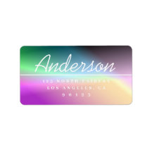 Endereço de Retorno Colorido de Ombre de Script Mo