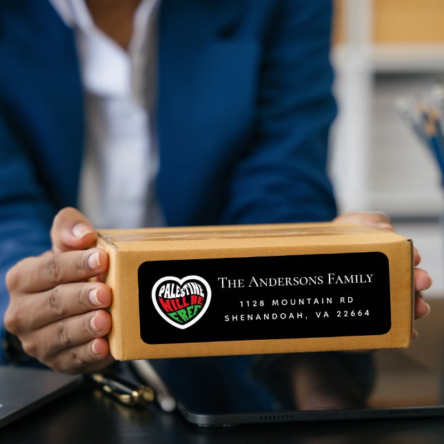 Etiqueta Endereço de retorno da família Palestina (Palestine Return Address)