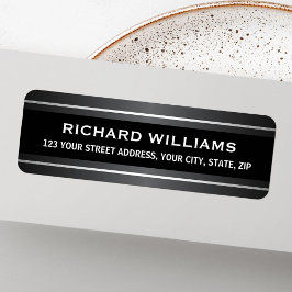 Etiqueta Endereço de retorno das cinzas escuras e das borda