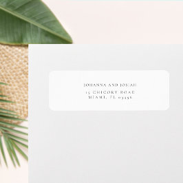 Etiqueta Endereço de Retorno de Árvore Palm Clássica Modern