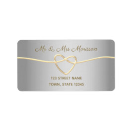 Etiqueta Endereço de Retorno de Bodas de Prata
