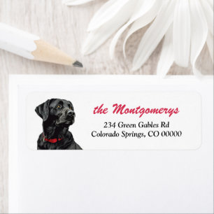 Etiqueta Endereço de Retorno de Cachorro Labrador Retriever