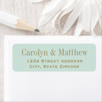 Endereço de Retorno de Casamento em Verde Hortelã 