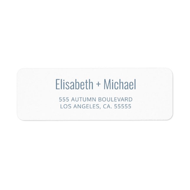 Etiqueta Endereço de retorno de casamento simples de script (Frente)