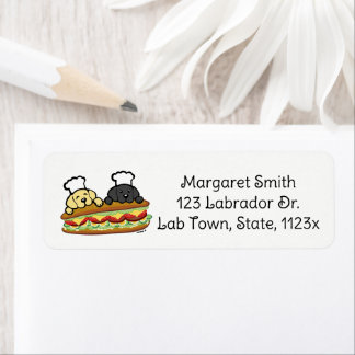 Etiqueta Endereço de Retorno de Chefes Yellow Lab e Black L