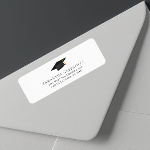 Etiqueta Endereço de Retorno de Formatura Simples Moderna 2