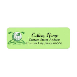 Etiqueta Endereço de Retorno de Golf Monograma Personalizad