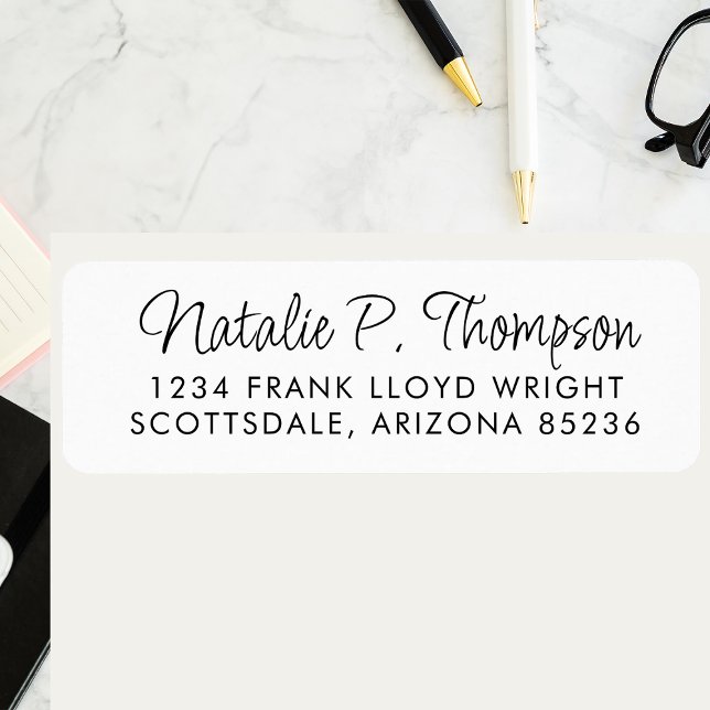 Etiqueta Endereço de Retorno de Script Limpo Simples de Scr (Criador carregado)