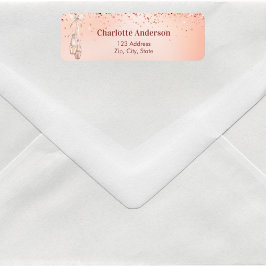 Etiqueta Endereço de retorno do balé cor-de-rosa rosa