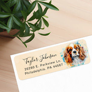 Etiqueta Endereço de Retorno do Cão Cavalier King Charles S