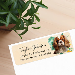 Etiqueta Endereço de Retorno do Cão Cavalier King Charles S