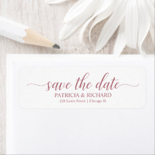 Etiqueta Endereço de Retorno do Casamento Caligrafia Save T