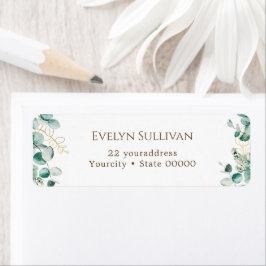 Etiqueta Endereço de retorno do design de Eucalyptus