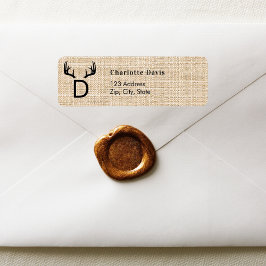 Etiqueta Endereço de retorno dos bicos de burlap de Natal