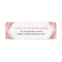 Endereço de retorno geométrico cor-de-rosa