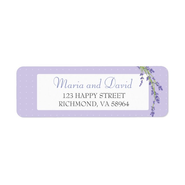Etiqueta Endereço de Retorno Lavanda Roxa (Frente)