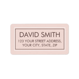 Etiqueta Endereço de retorno mínimo moderno editável