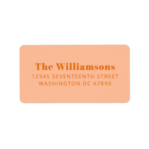 Etiqueta Endereço de Retorno Personalizado da Tipografia de