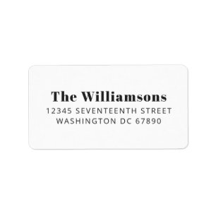 Etiqueta Endereço de Retorno Personalizado da Tipografia Mo
