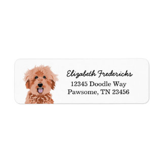 Etiqueta Endereço de Retorno Personalizado do Cachorro do P