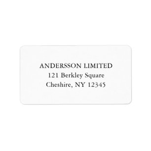 Etiqueta Endereço de retorno profissional mínimo