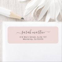 Endereço de Retorno Simples de Script Elegante Cor