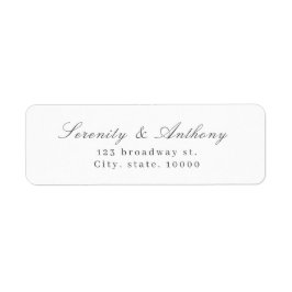 Etiqueta Endereço de retorno simples do script Elegance clá