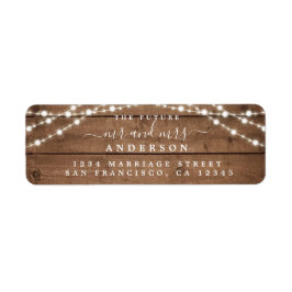 Etiqueta Endereço de Retorno Srª Srº Madeira Rústica