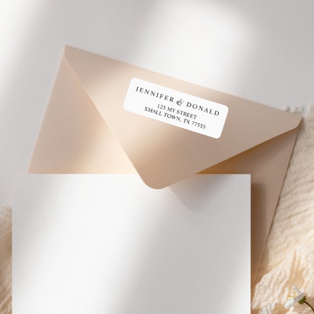 Etiqueta Endereço de Script Simples Preto Moderno (Criador carregado)