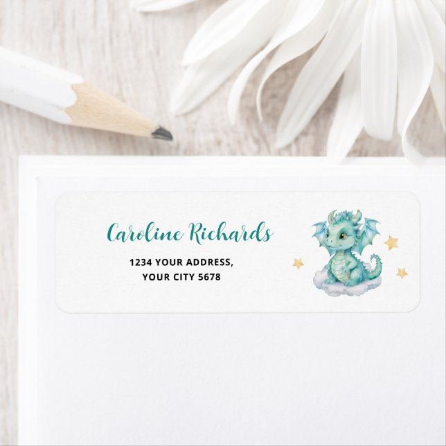 Etiqueta Endereço do Bebê Dragão (Insitu)