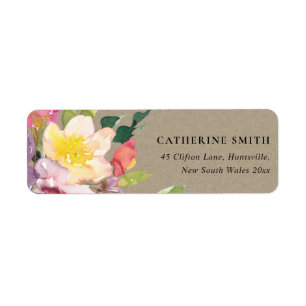 ETIQUETA ENDEREÇO DO BUNCH FLORAL DO BURGUNDY BLUSH BURGUND