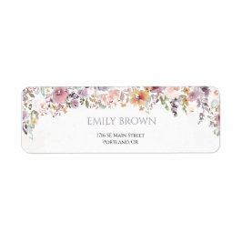 Etiqueta Endereço do chá de panela Elegant Wildflowers