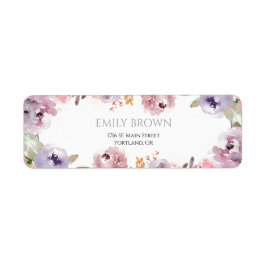 Etiqueta Endereço do chá de panela Elegant Wildflowers
