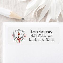Etiqueta Endereço do Crest do Nozes de Natal