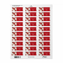 Endereço do Padrão Verde Floral Vermelho Elegante 