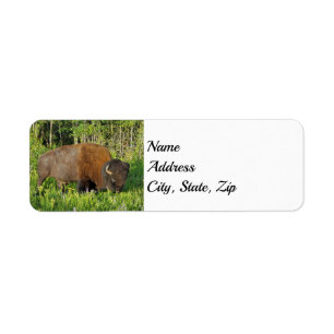 Etiqueta Endereço do Parque Nacional Yellowstone